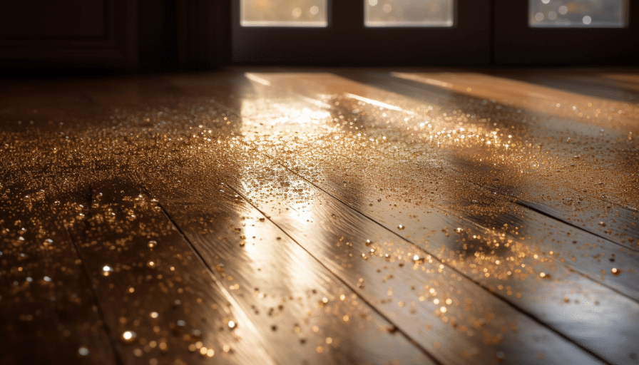 Glitter On Hardwood Floors