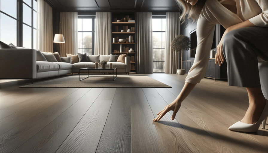 Spacious living room with LVT flooring