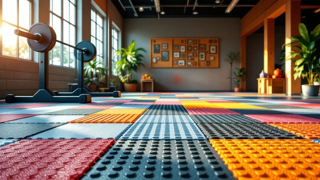 rubber flooring in the gym