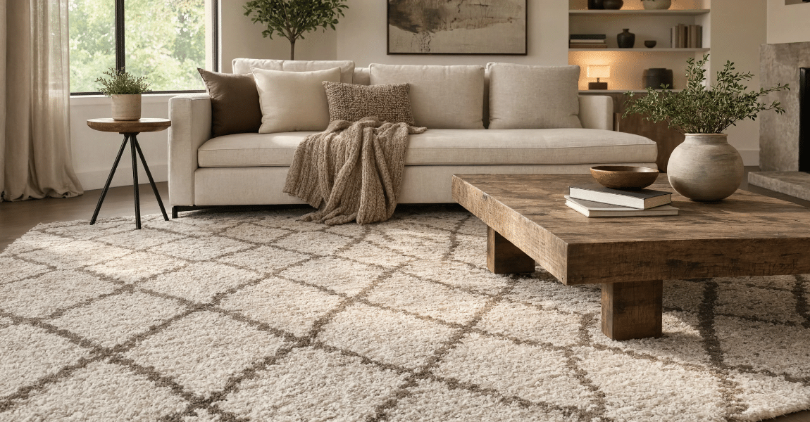 Berber carpet in a living room